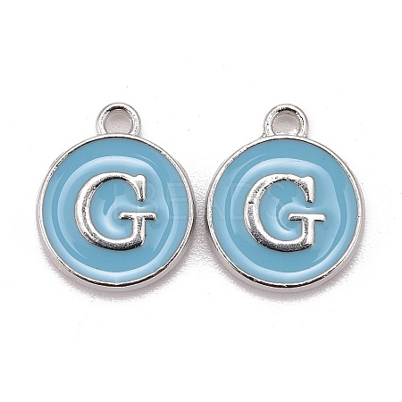Platinum Plated Alloy Enamel Charms LS-ENAM-S118-04G-P-1