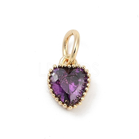 Brass Micro Pave Cubic Zirconia Pendants KK-H204-01KCG-03-1