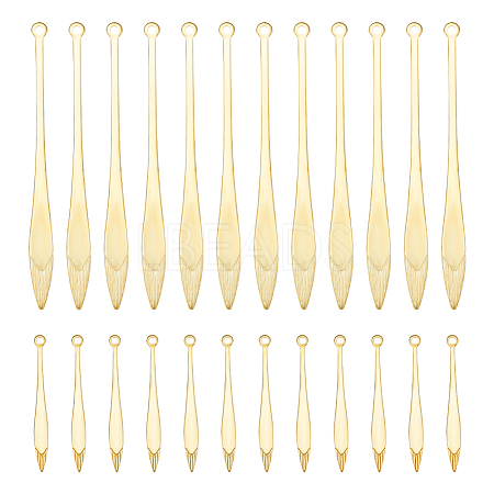 BENECREAT 100Pcs 2 Style Brass Pendants KK-BC0011-76-1