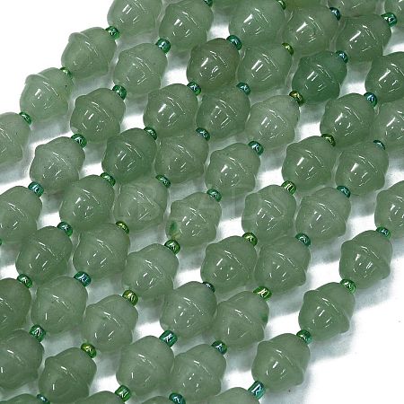Natural Green Aventurine Beads Strands G-K389-D13-01-1