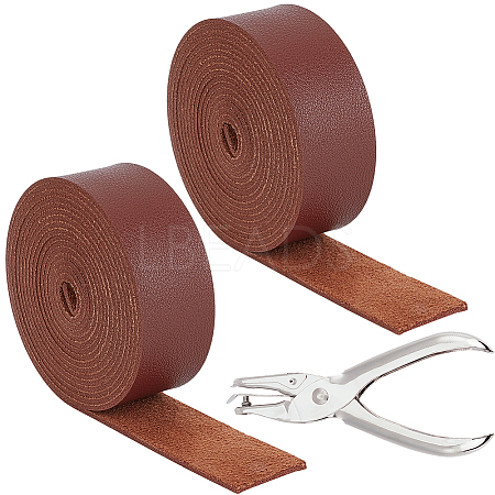 2Roll PU Leather Ribbon DIY-CL0002-64-1