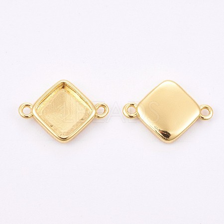 Brass Cabochon Connector Settings KK-F748-11G-1