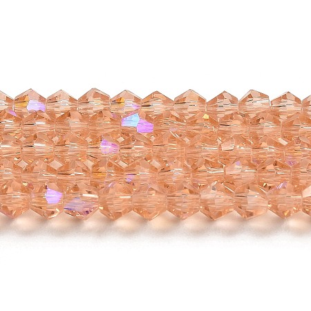 Transparent Electroplate Glass Beads Strands EGLA-A039-T2mm-L15-1