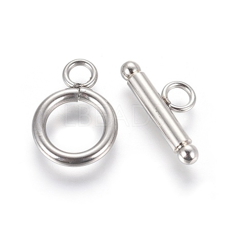 Non-Tarnish 304 Stainless Steel Toggle Clasps STAS-G204-01A-P-1