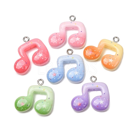 Opaque Resin Pendants RE-CBAEB26-01B-1