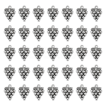 100Pcs Grape Tibetan Style Alloy Pendants TIBEP-SC0002-47-1