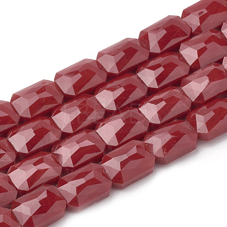 Opaque Solid Color Glass Beads Strands GLAA-N032-04E-1