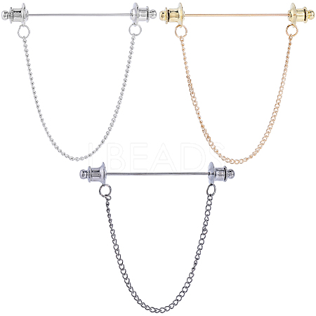 Zinc Alloy Hanging Chain Brooches FIND-GF0006-87D-1