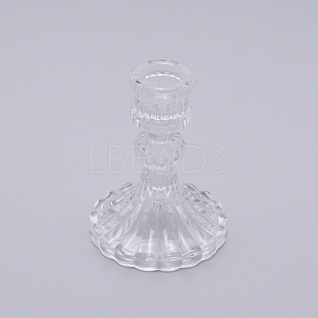 Transparent Glass Candle Holders DJEW-WH0011-01-1