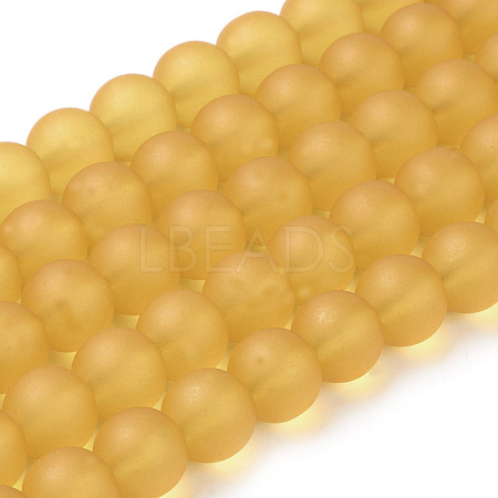 Baking Paint Transparent Glass Bead Strands X-GLAA-S031-10mm-11-1