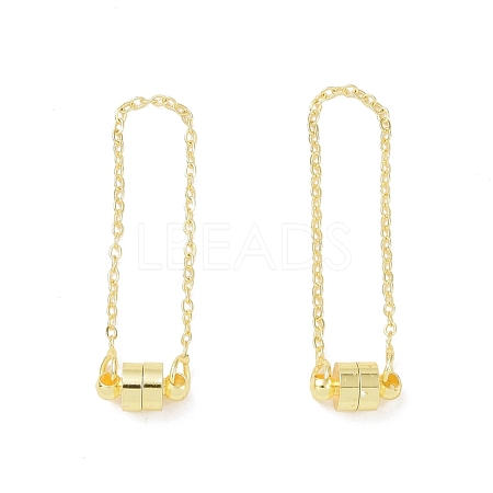 Brass Magnetic Clasp with Cable Safety Chain KK-F839-035G-1